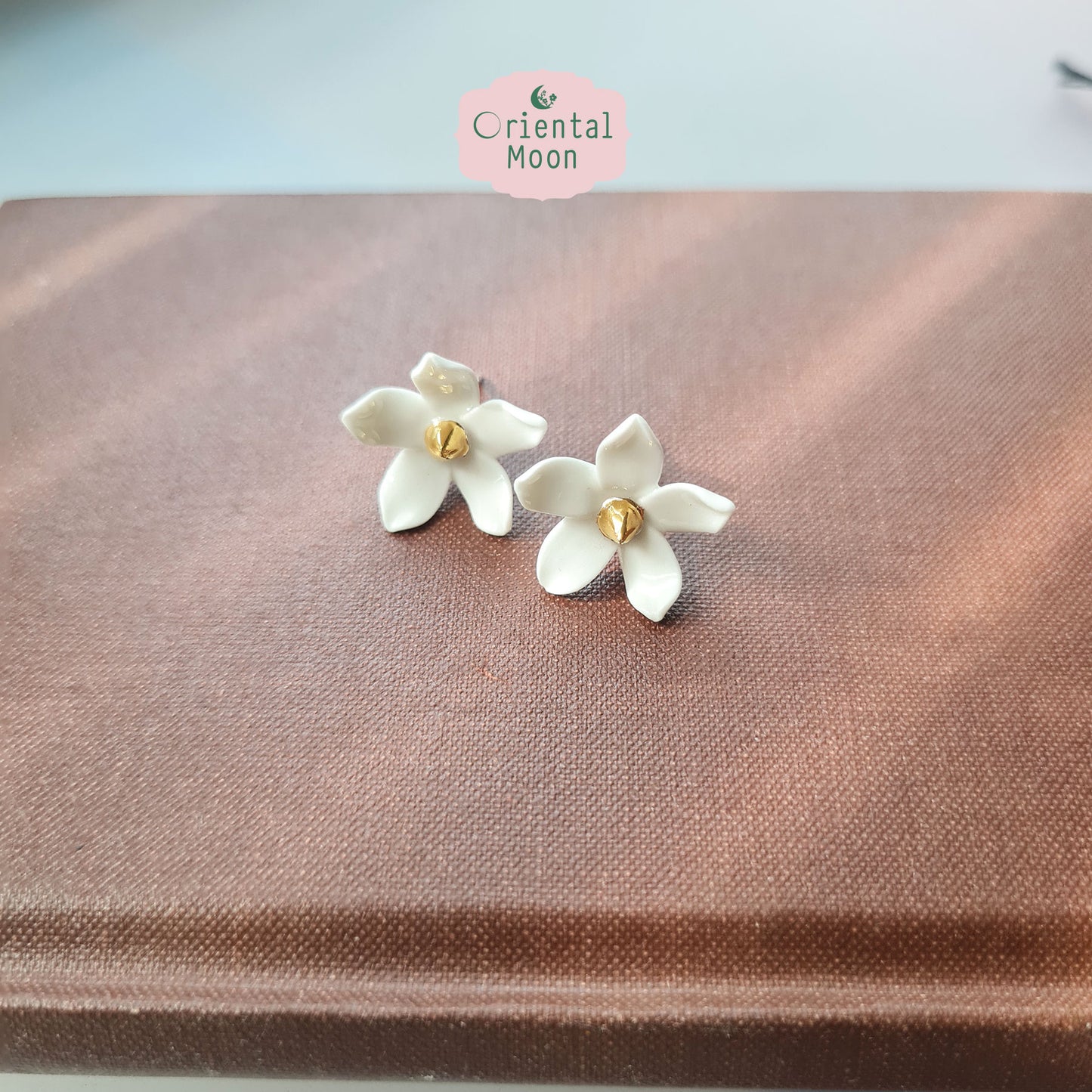 Dok Moke Porcelain earrings ( 925 sterling silver ) NEW!!