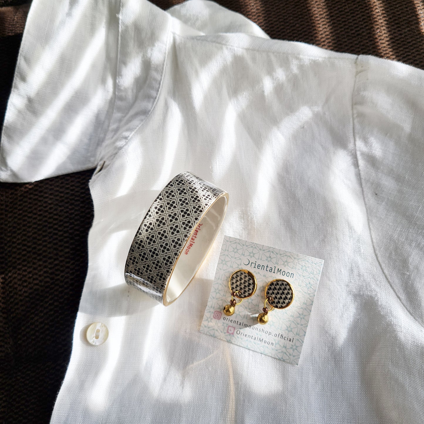 Oriental Thai earrings and bangle SET(S001)