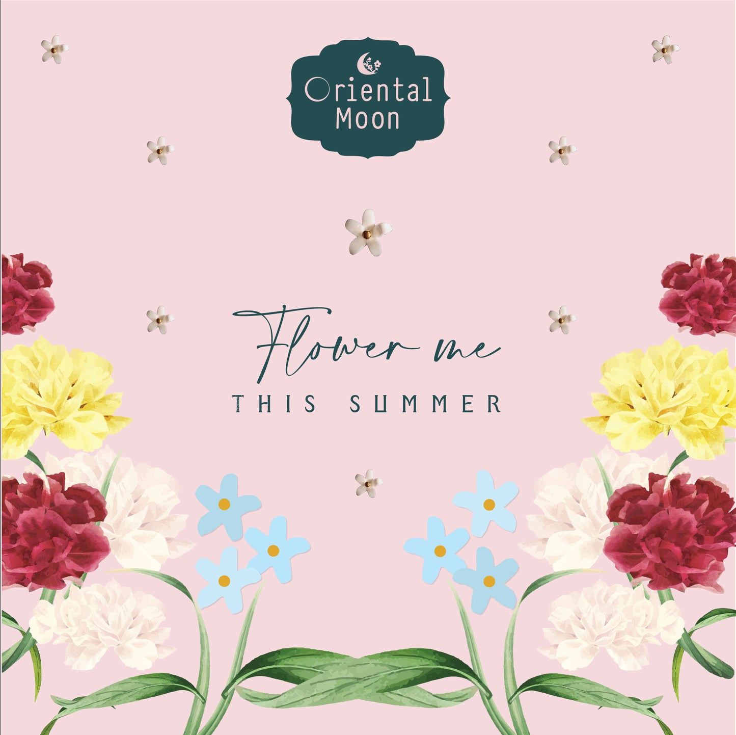 Dok Carnation Porcelain hanging earrings ( 925 sterling silver )