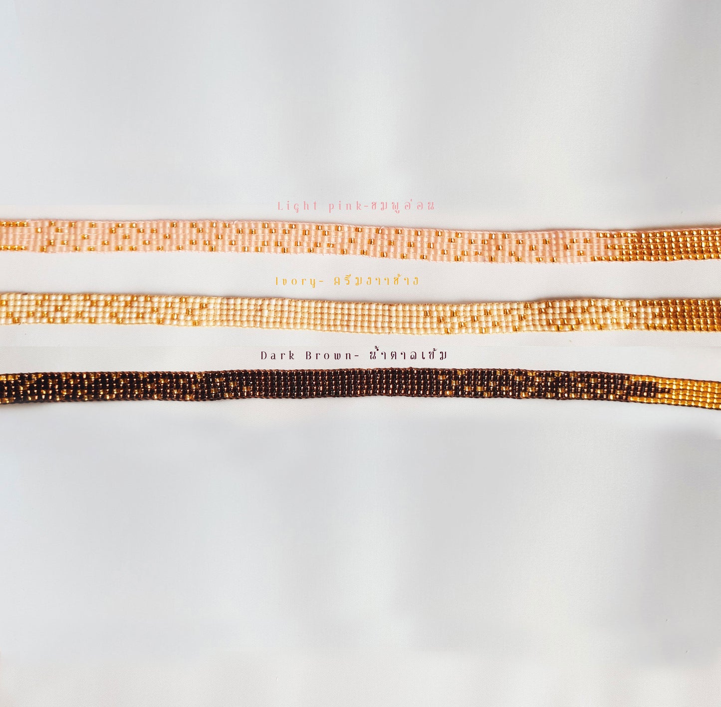 Dok Carnation Porcelain pendant with beads chocker