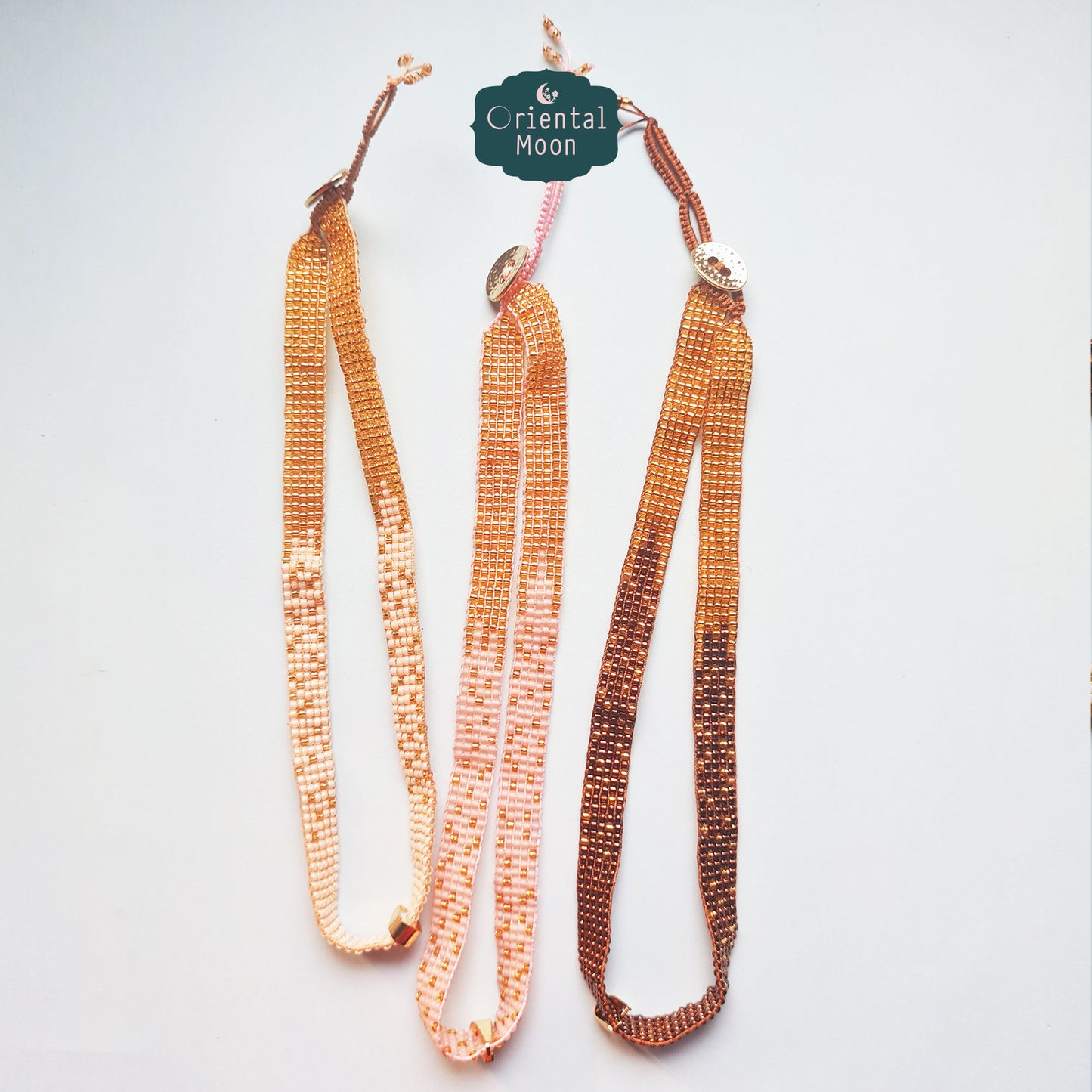 Dok Carnation Porcelain pendant with beads chocker