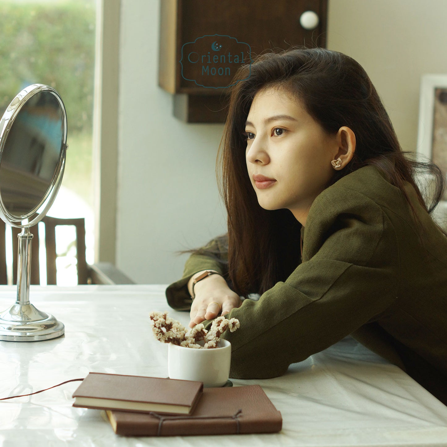 Dok Lam Duan brooch & earrings set ชุดเข็มกลัดและต่างหูดอกลำดวน