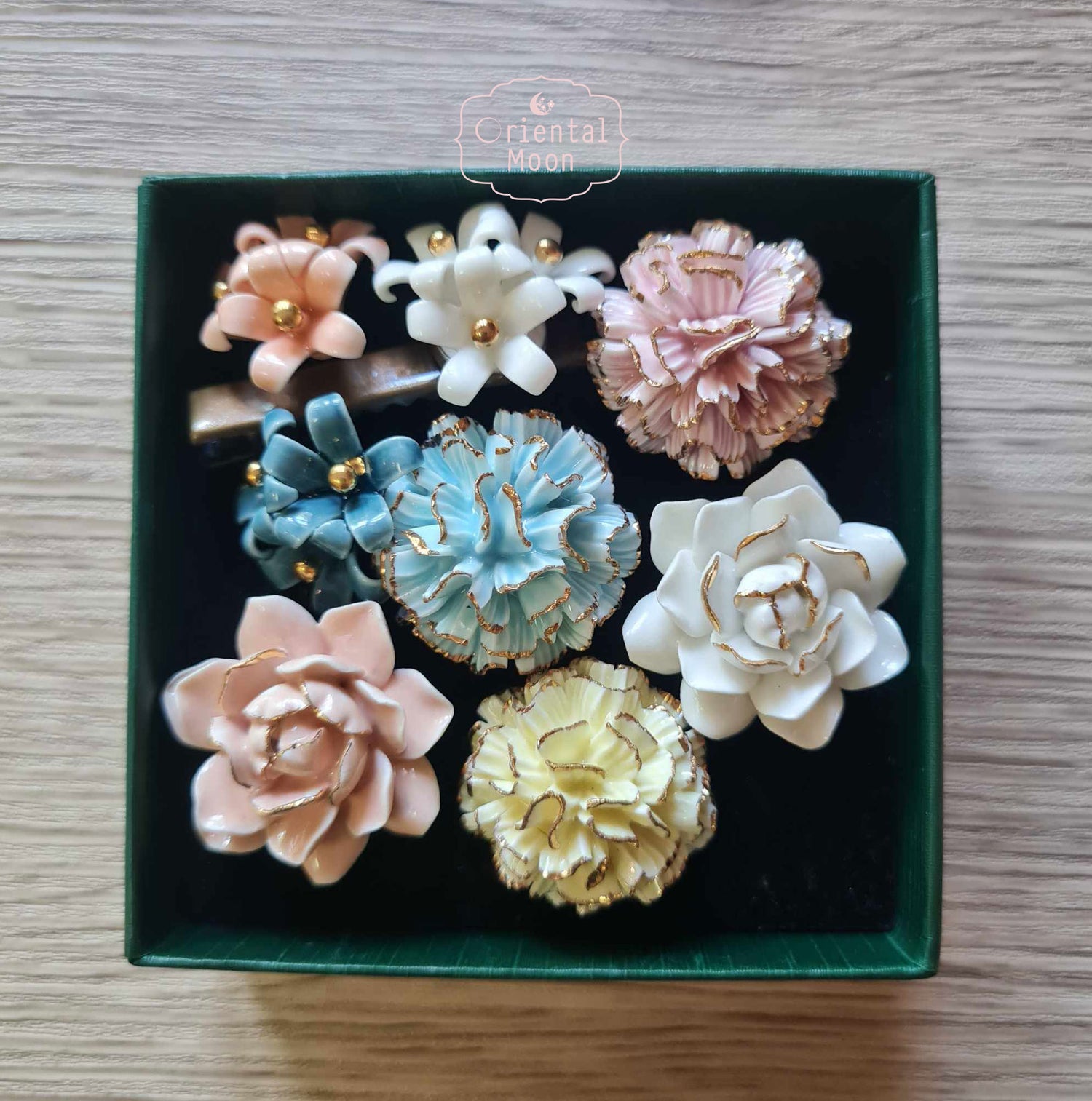 Flower Porcelain Brooch