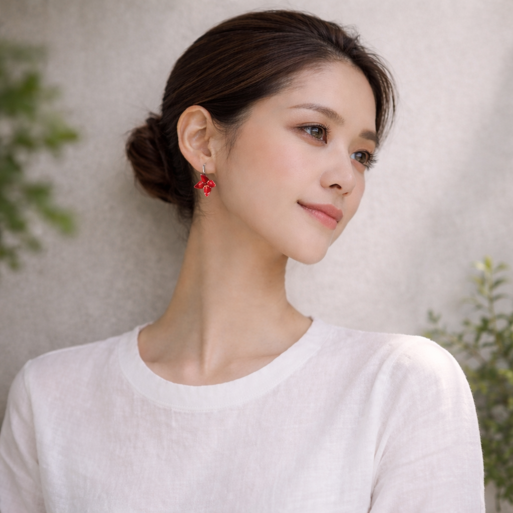 ต่างหูดอกเข็ม  Dok Khem Earrings