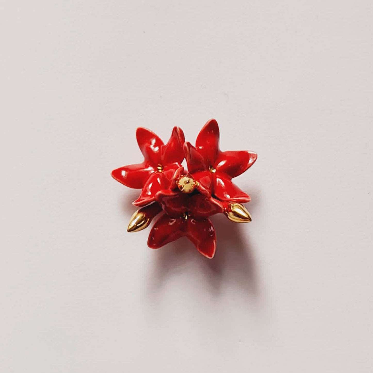 ชุดเข็มกลัดดอกเข็ม  Dok Khem Earrings ฺBrooch