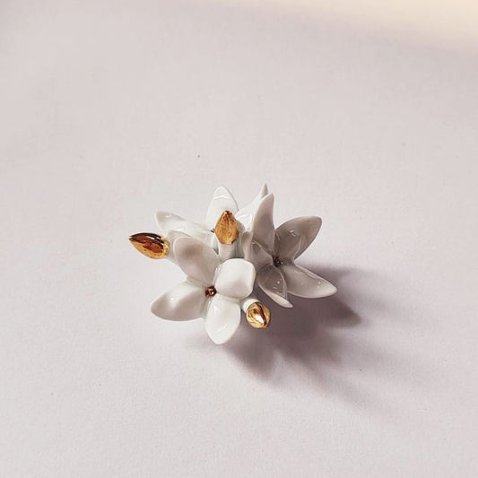 ชุดเข็มกลัดดอกเข็ม  Dok Khem Earrings ฺBrooch